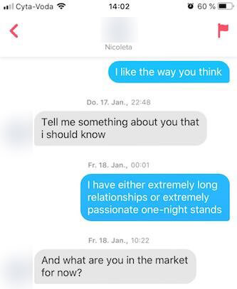 Englisch auf tinder anschreiben Frauen auf