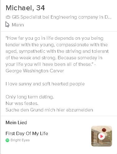 tinder beschreibung lustig