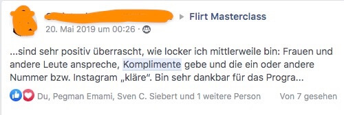 Komplimente machen Erfahrung