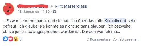 tolles kompliment gemacht